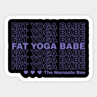 Fat Yoga Babe Sticker